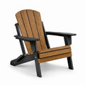 Adirondackstuhl Kunststoff Braun/Schwarz