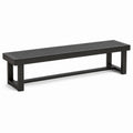 Gartenbank aus Aluminium 180 cm Schwarz