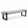 Betonbank Metall Grau 180x35x45cm