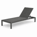 Verstellbare Gartenliege aus Aluminium mit Textilgewebe in Dunkelgrau