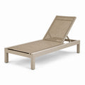 Gartenliege aus Aluminium mit Textilen in Beige 200x70x30cm