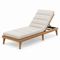 Liegestuhl mit Holzrahmen und Polyesterkissen Beige 200x65x30cm