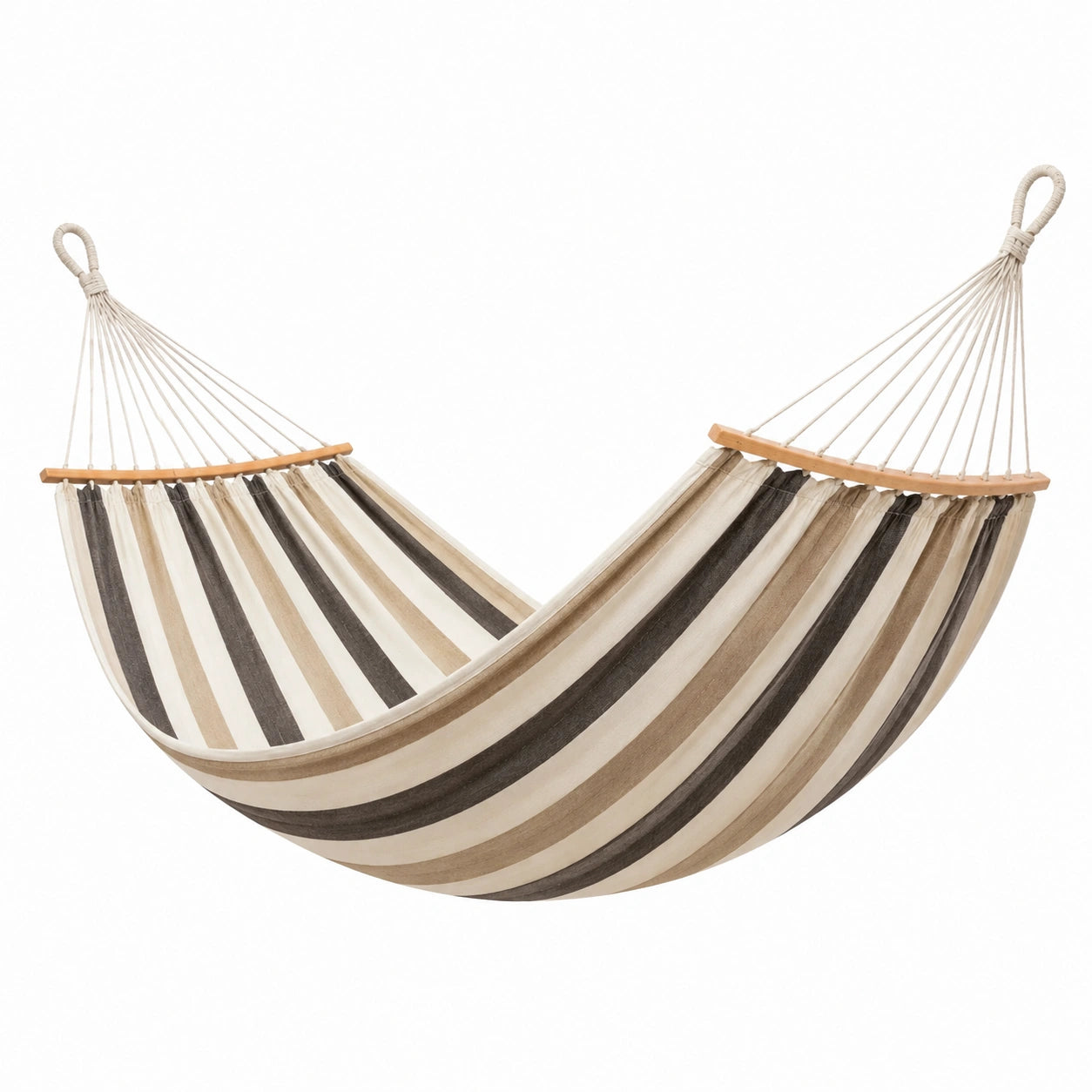 Hängematte Baumwolle Gestreift Beige/Braun 200x150cm