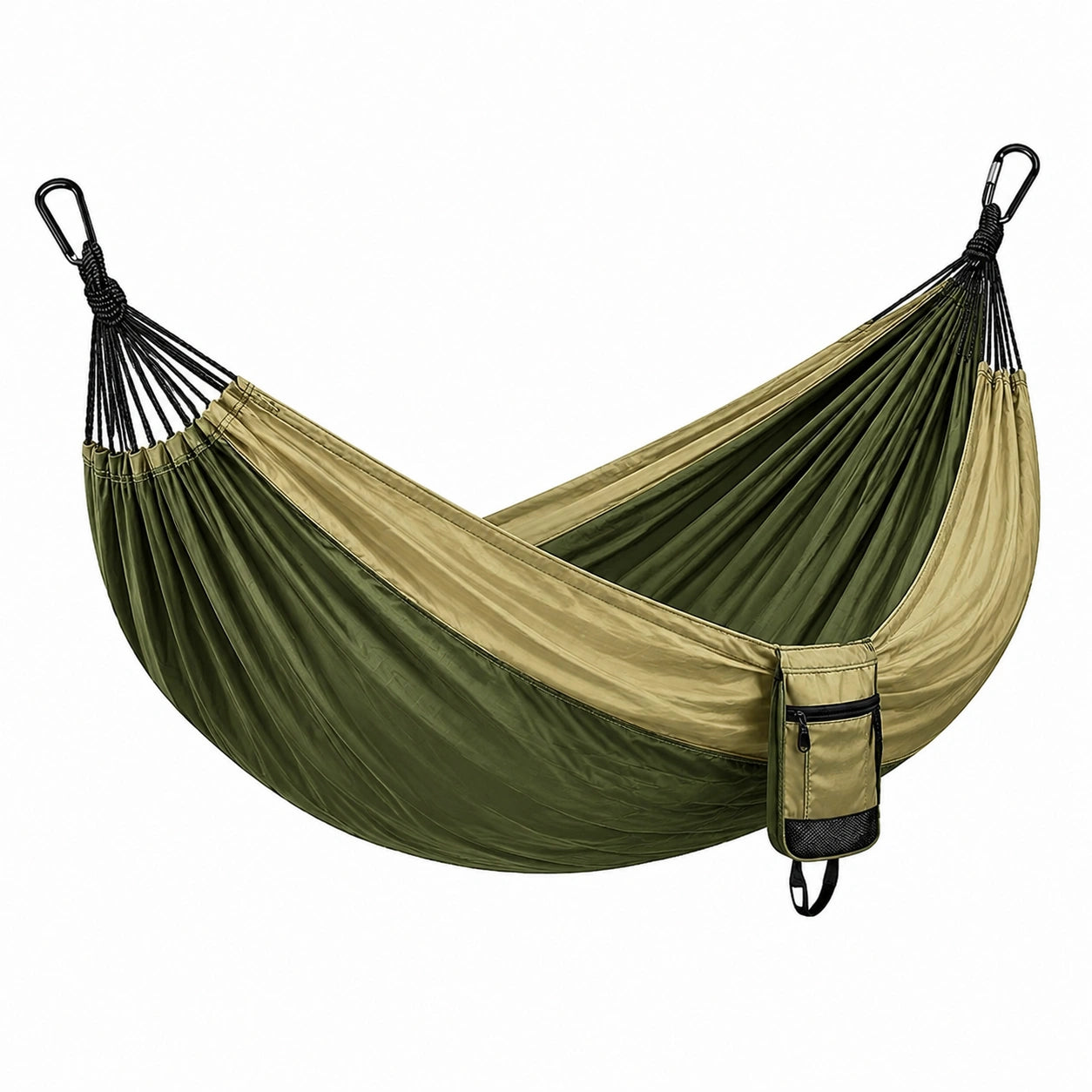 Nylon Hängematte Grün/Khaki 275cm x 140cm